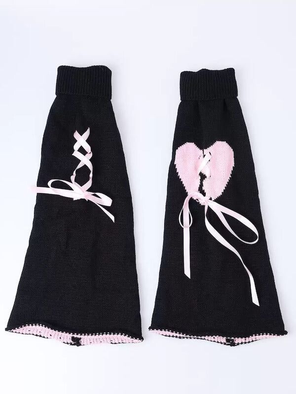 Ribbon heart y2k leg warmer
