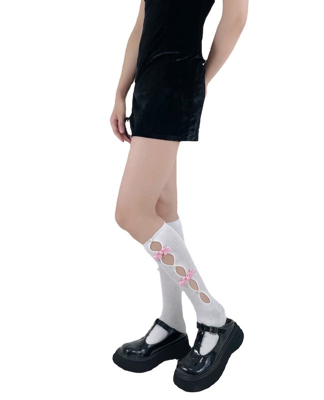 Cheongsam pink bead stockings