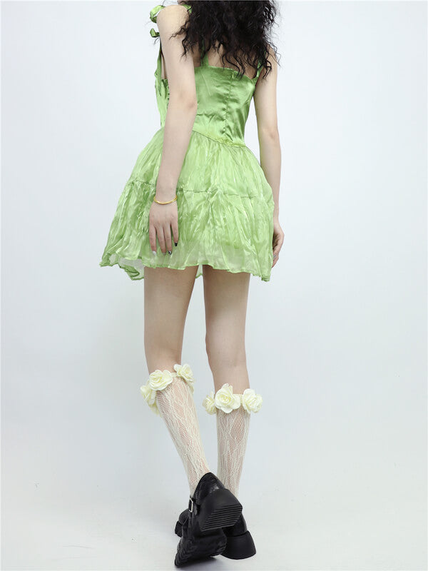 Fairy core camellia lace stockings