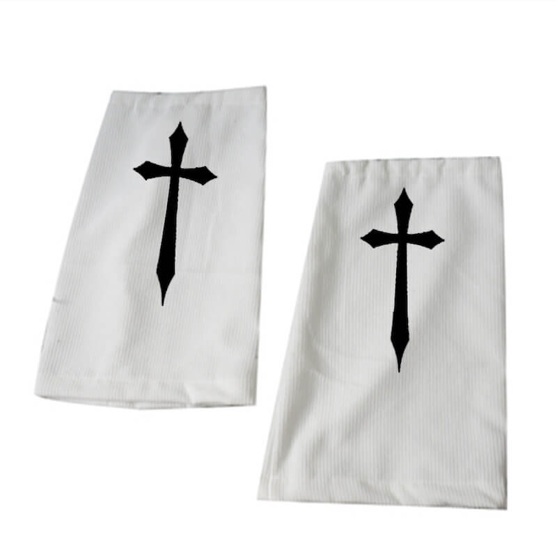Goth cross leg warmers