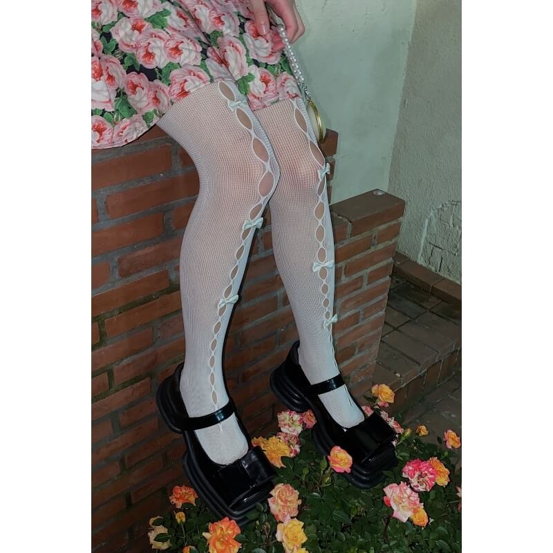 Hollow-out cute bows lolita tights