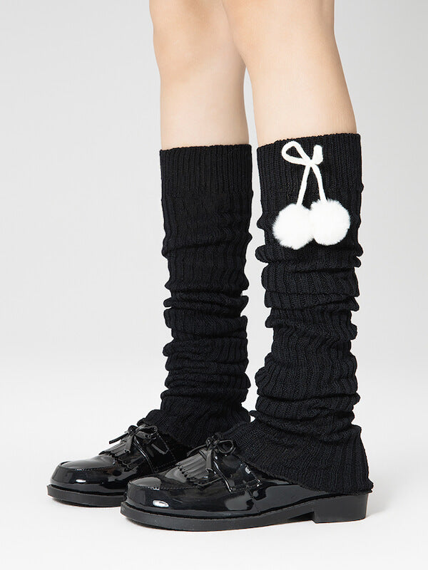 Pompon kawaii leg warmers