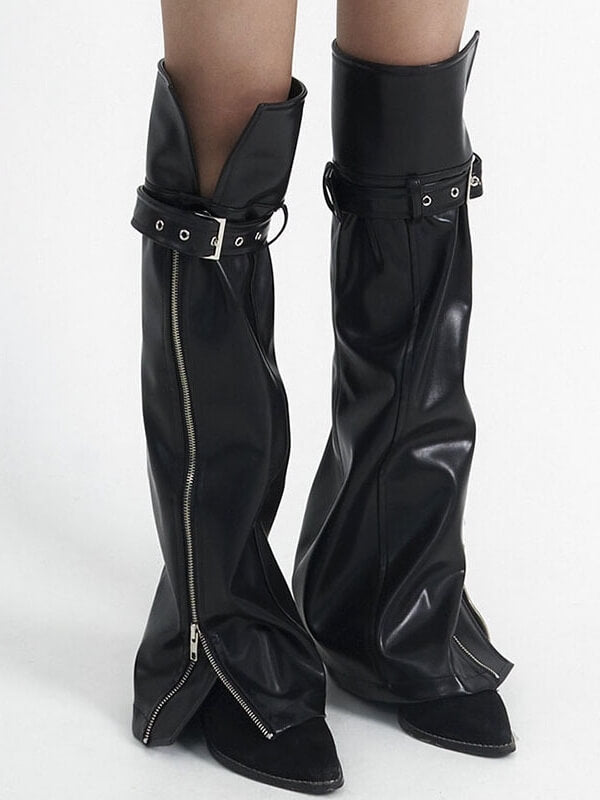 Punk zipper leg warmers