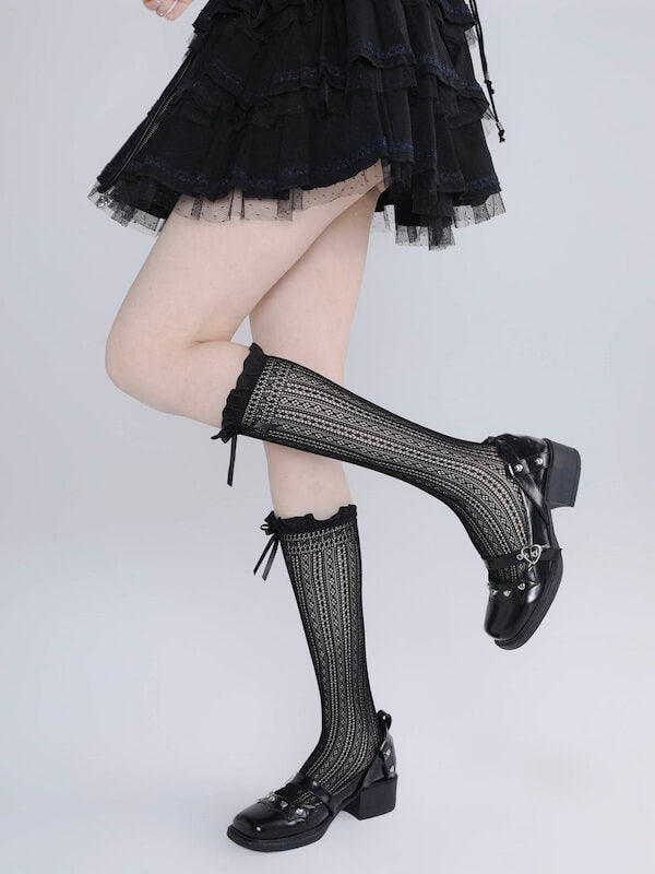 Soft doll core lace stockings