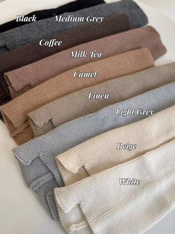 Soft girl knit leg warmers