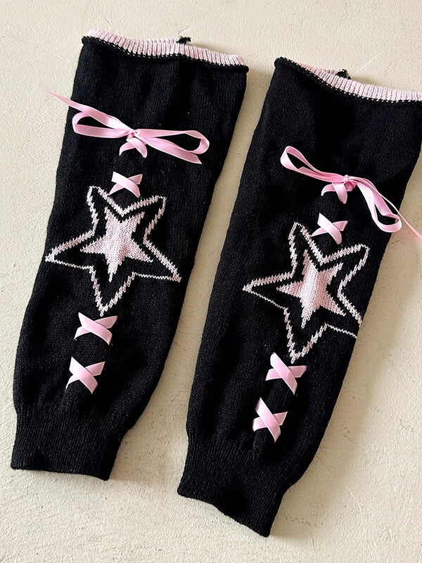 Star ribbons y2k leg warmers
