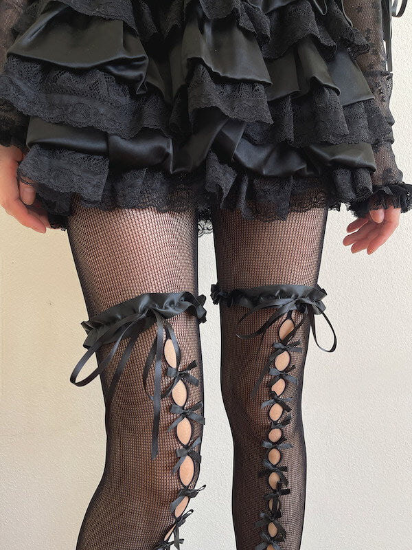 Sugar chic cut-out bow lace Tights