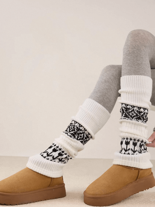 Winter aesthetic Soft Knit Leg warmers