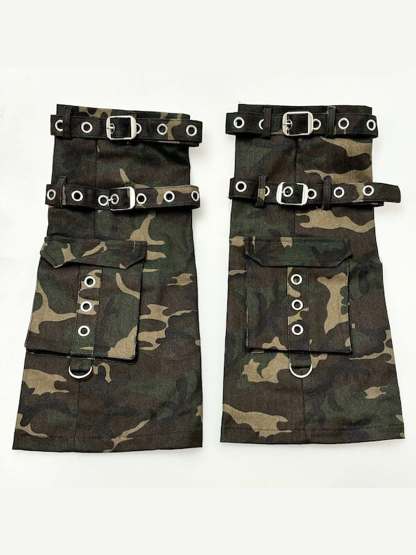 Y2K Camo Strap Leg Warmer