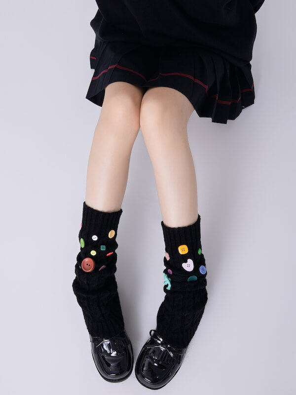 y2k candy buttons leg warmers