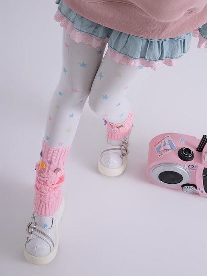 y2k candy buttons leg warmers