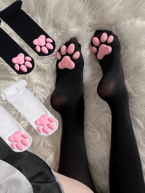 3D Kitty paw stockings