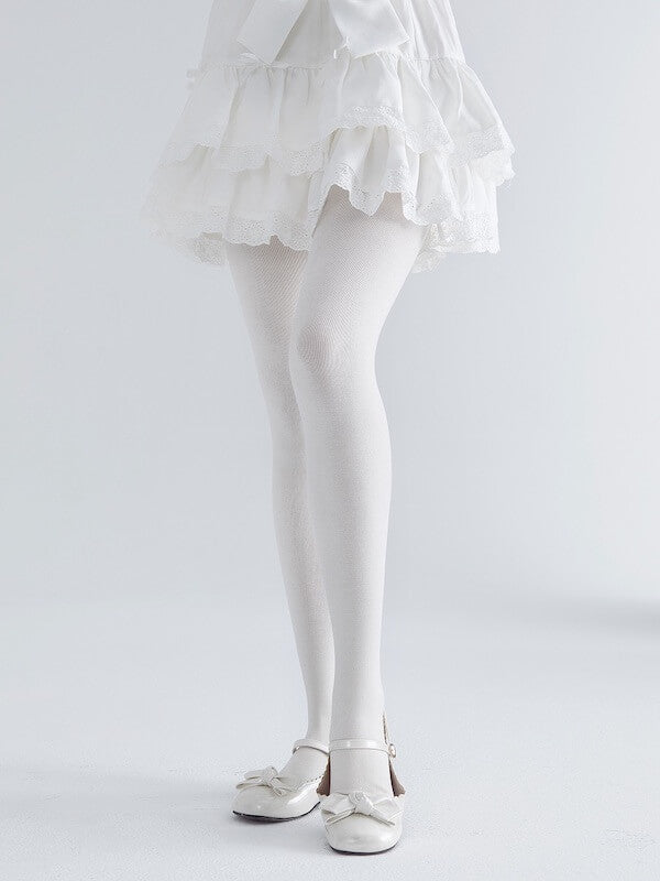 600D lolita white tights