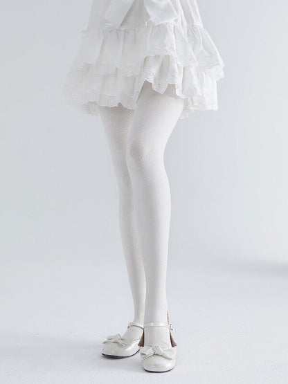 600D lolita white tights