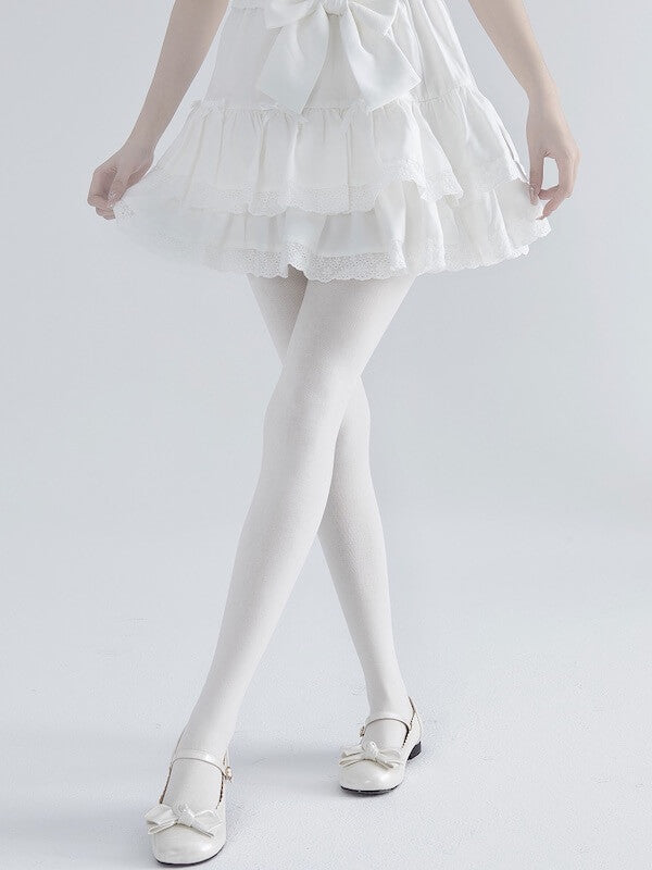 600D lolita white tights