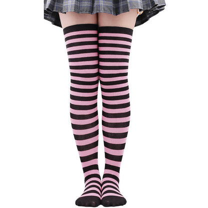 Candy stripes cosplay stockings