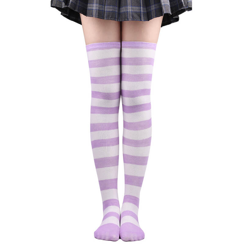 Light purple white (wide stripes)