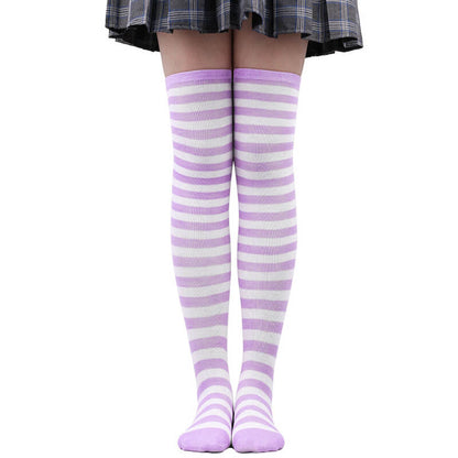 Candy stripes cosplay stockings