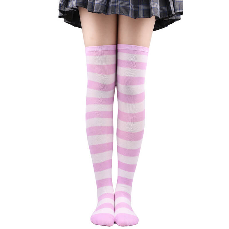 Pink purple white (wide stripes)