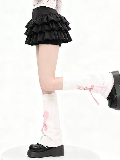 Ribbon heart y2k leg warmer