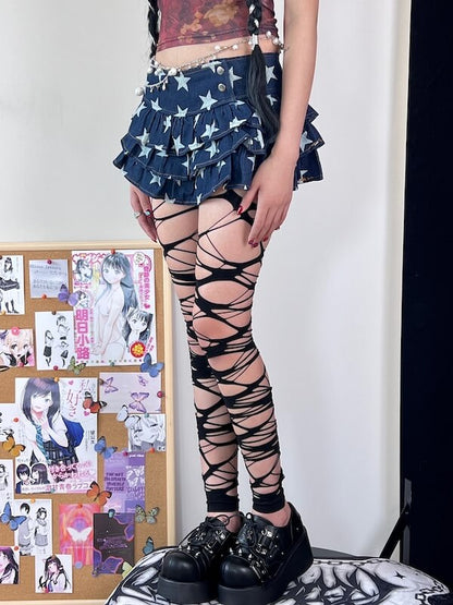 Alternative y2k ripped tights