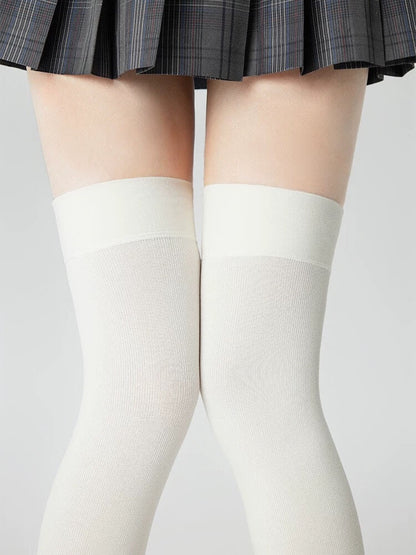 Anti-slip thigh-high cotton stockings for spring autumn