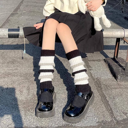 Back to school stripes leg warmers