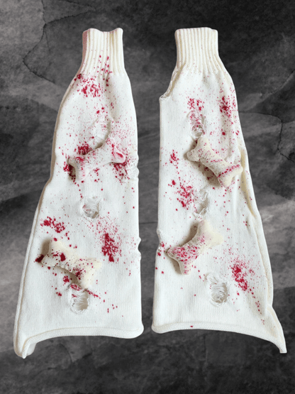 Bloody bones y2k broken leg warmers