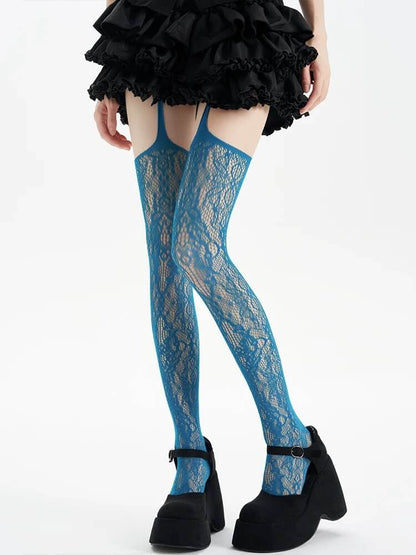 Blossom y2k suspender stockings tights