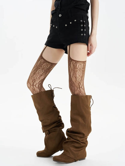 Blossom y2k suspender stockings tights