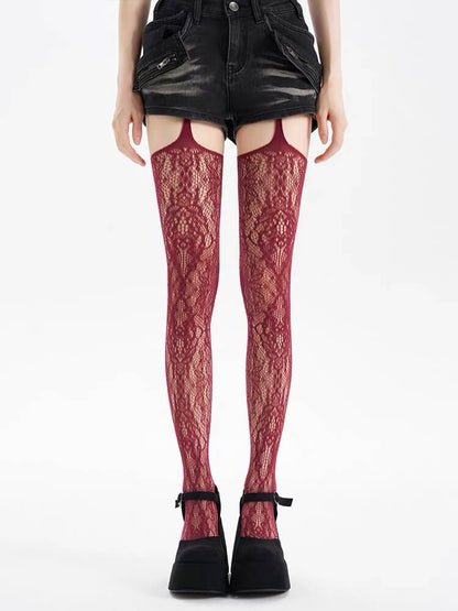 Blossom y2k suspender stockings tights