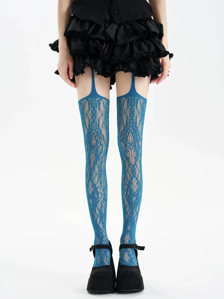Blossom y2k suspender stockings tights