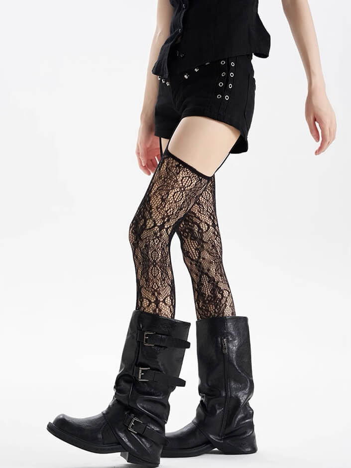 Blossom y2k suspender stockings tights