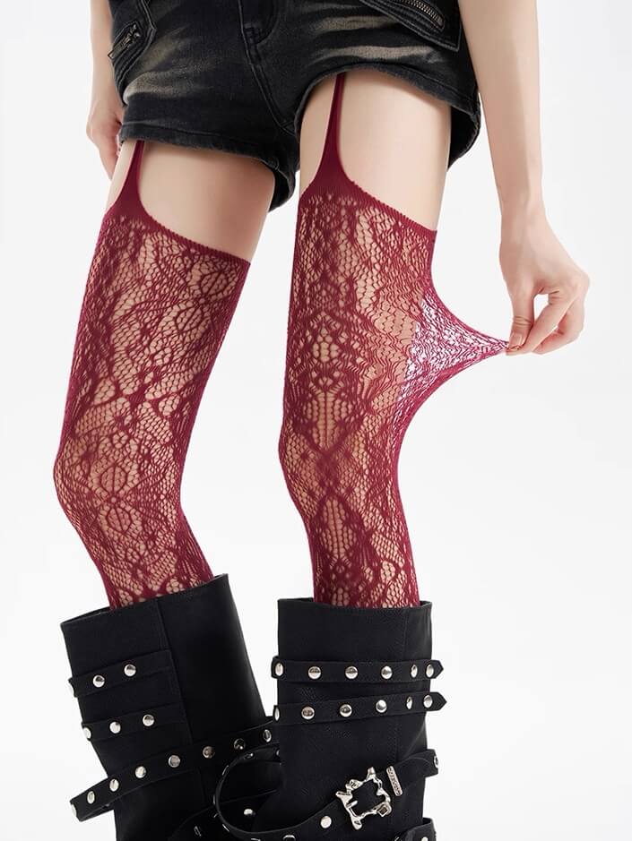 Blossom y2k suspender stockings tights