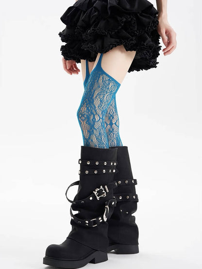 Blossom y2k suspender stockings tights