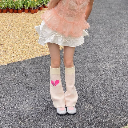 Broken heart leg warmer