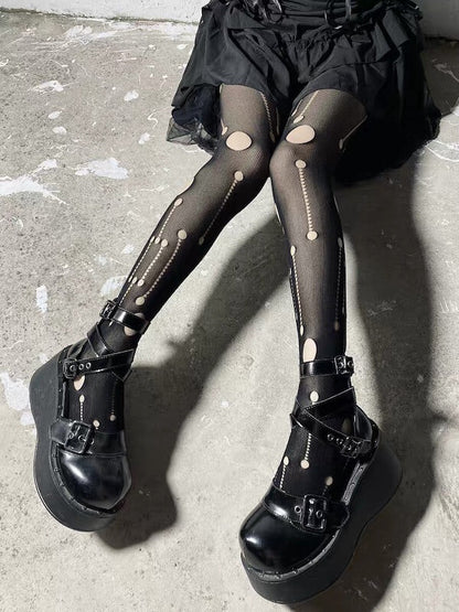 Broken shooting star tights
