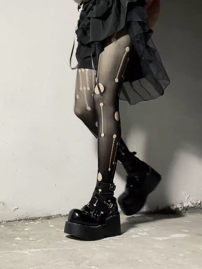 Broken shooting star tights