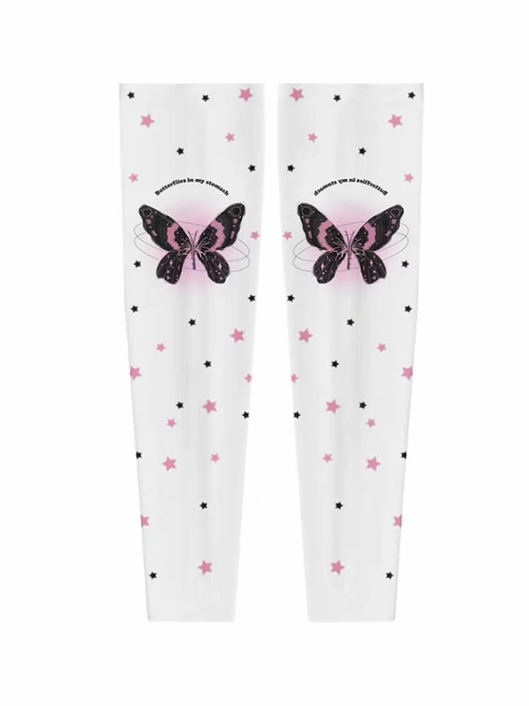 B Black Pink Butterflies