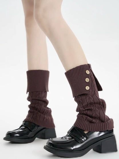 Button twisted leg warmers
