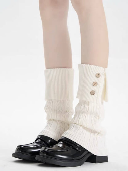 Button twisted leg warmers