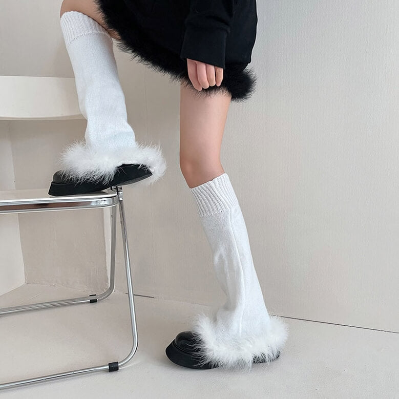 Fairy plume y2k leg warmers c0129