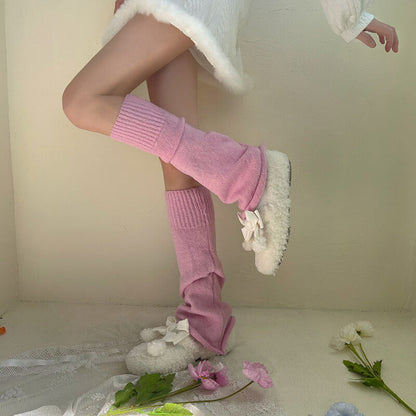 Candy color winter leg warmers