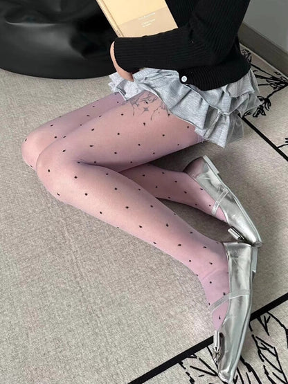Candy dots thin tights