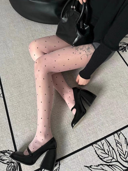 Candy dots thin tights