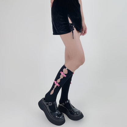 Cheongsam pink bead stockings