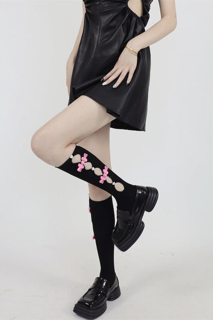 Cheongsam pink bead stockings