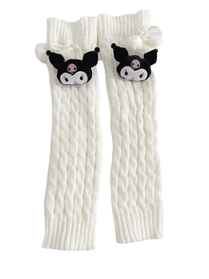 Cinnamoroll plush knotbow leg warmers