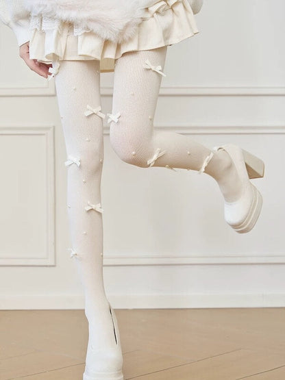 Coquette bow tights