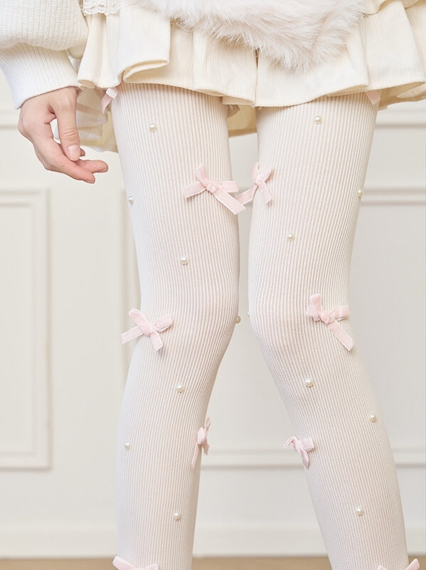 Coquette bow tights